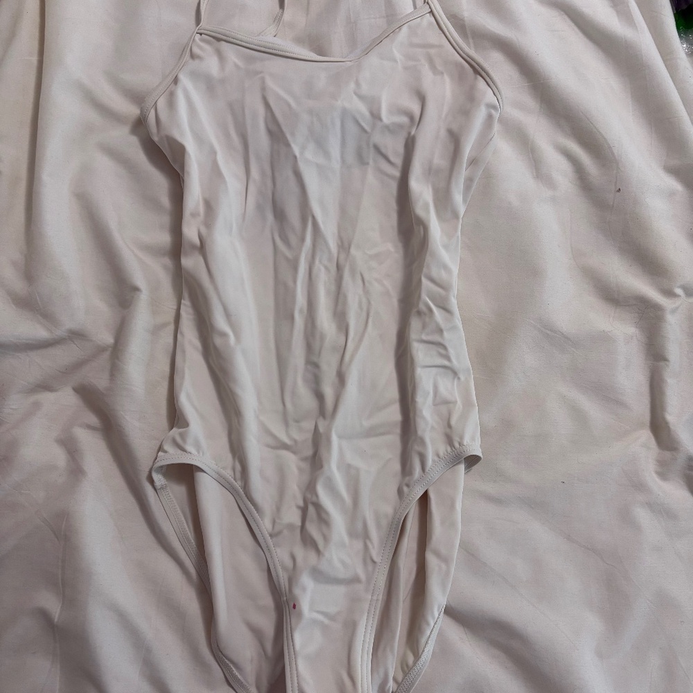 White ballet leotard